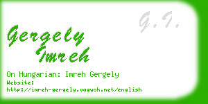 gergely imreh business card
